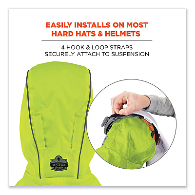 ergodyne N-Ferno 6842 2-Layer Poly Shoulder Winter Liner, Fleece/Polyester, One Size Fits Most, Lime (EGO16841)