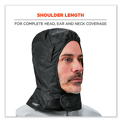 ergodyne N-Ferno 6842 2-Layer Poly Shoulder Winter Liner, Fleece/Polyester, One Size Fits Most, Black (EGO16842)