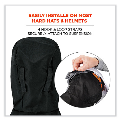 ergodyne N-Ferno 6842 2-Layer Poly Shoulder Winter Liner, Fleece/Polyester, One Size Fits Most, Black (EGO16842)
