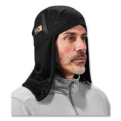 ergodyne N-Ferno 6885 2-Layer FR Zip-Off Winter Liner, Modacrylic Cotton, One Size Fits Most, Black (EGO16885)