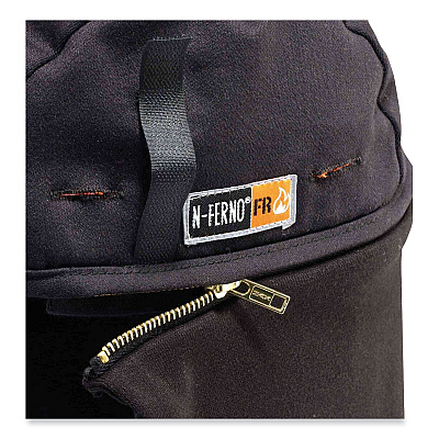 ergodyne N-Ferno 6885 2-Layer FR Zip-Off Winter Liner, Modacrylic Cotton, One Size Fits Most, Black (EGO16885)
