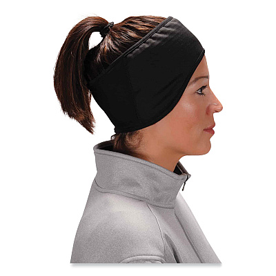 ergodyne N-Ferno 6887 2-Layer Winter Headband, Spandex/Fleece, One Size Fits Most, Black (EGO16887)