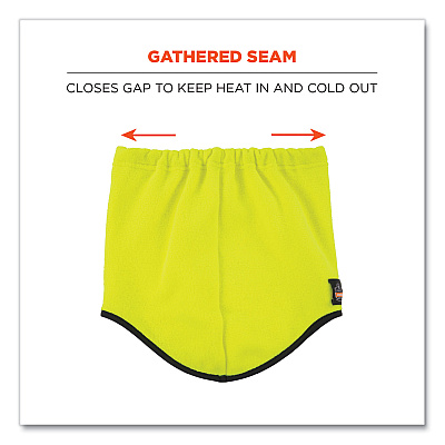 ergodyne N-Ferno 6960 Fleece Neck Gaiter, Fleece, One Size Fits Most, Hi-Vis Lime (EGO16961)