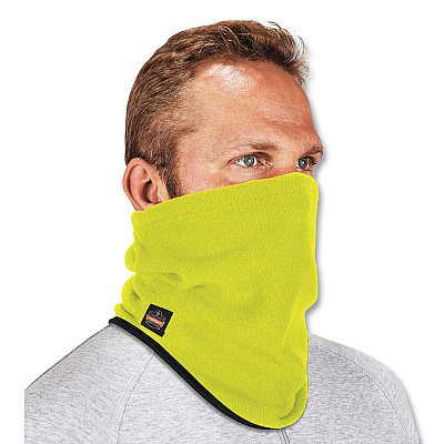 ergodyne N-Ferno 6960 Fleece Neck Gaiter, Fleece, One Size Fits Most, Hi-Vis Lime (EGO16961)