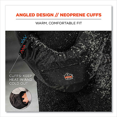 ergodyne N-Ferno 6980 Winter Hand Warmer Muff, Nylon/Fleece/Neoprene, One Size Fits Most, Black (EGO16980)