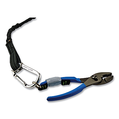 ergodyne Squids 3180 Tool Tethering Kit, 2 lb Max Working Capacity, 6.5" to 48" Long, Yellow/Black (EGO19650)