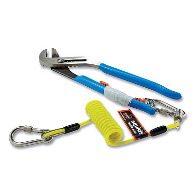 ergodyne Squids 3180 Tool Tethering Kit, 2 lb Max Working Capacity, 6.5" to 48" Long, Yellow/Black (EGO19650)