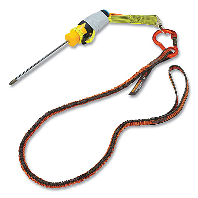 ergodyne Squids 3182 Tool Tethering Kit, 10 lb Max Working Capacity, 38" to 48" Long, Orange/Gray and Neon Green (EGO19652)