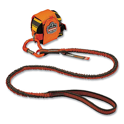 ergodyne Squids 3193 Tape Measure Tethering Kit, 2 lb Max Working Capacity, 38" to 48" Long, Orange/Gray (EGO19663)