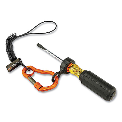 ergodyne Squids 3194 Hand Tool Tethering Kit, 1 lb Max Working Capacity, 12" to 48" Long, Black/Orange (EGO19664)