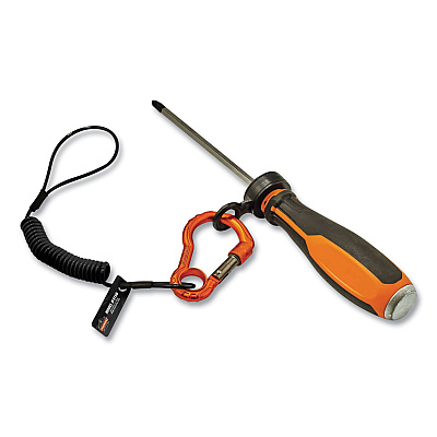 ergodyne Squids 3194 Hand Tool Tethering Kit, 1 lb Max Working Capacity, 12" to 48" Long, Black/Orange (EGO19664)