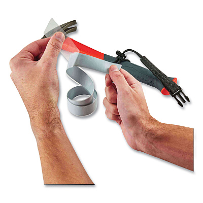 ergodyne Squids 3755 Self-Adhering Tool Traps, Up to 15 lb Max Working Capacity, 12 ft Long, Gray (EGO19755)