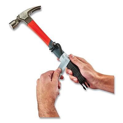 ergodyne Squids 3755 Self-Adhering Tool Traps, Up to 15 lb Max Working Capacity, 12 ft Long, Gray (EGO19755)