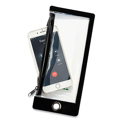 ergodyne Squids 3760 Phone Pouch + Trap for Plus Size Phones, Clear/Black (EGO19763)