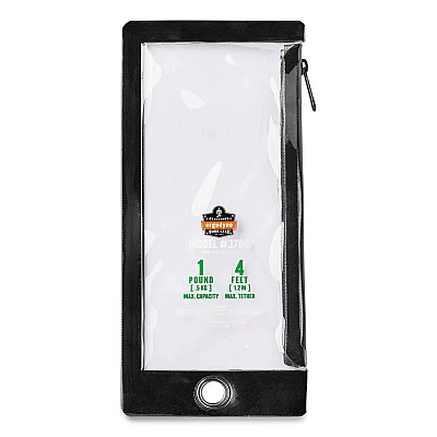 ergodyne Squids 3760 Phone Pouch + Trap for Plus Size Phones, Clear/Black (EGO19763)