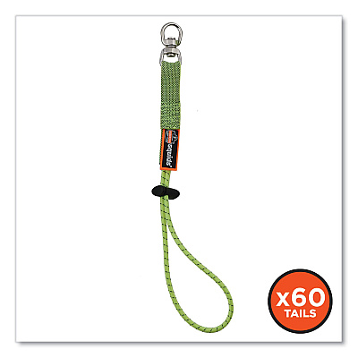 ergodyne Squids 3713 Elastic Loop Tool Tails with Swiveling D-Rings, 10 lb Max Working Capacity, 15" Long, 3/Pack, 20 Packs/Carton (EGO19765BULK)