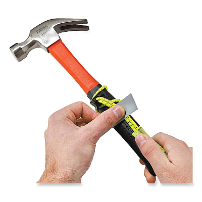 ergodyne Squids 3703 Elastic Loop Tool Tails with D-Rings, 15 lb Max Working Capacity, 15" Long, Lime, 3/Pack, 20 Packs/Carton (EGO19767BULK)