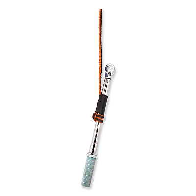 ergodyne Squids 3108F(x)Tool Lanyard with Locking Aluminum Carabiner + Loop, 15 lb Max Working Capacity, 38" to 48" Long, Orange/Gray (EGO19808)