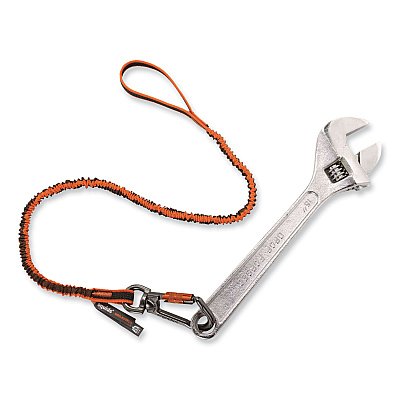 ergodyne Squids 3109F(x) Tool Lanyard, Swiveling Aluminum Carabiner + Loop, 25 lb Max Working Capacity, 38" to 48" Long (EGO19809)