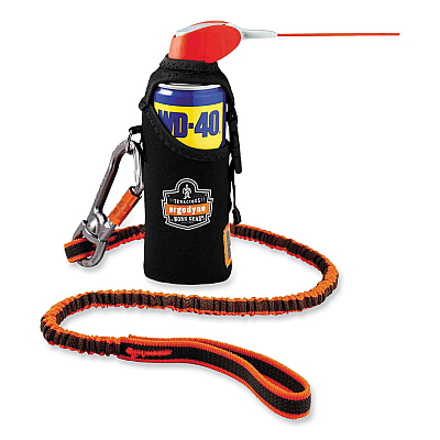 ergodyne Squids 3109F(x) Tool Lanyard, Swiveling Aluminum Carabiner + Loop, 25 lb Max Working Capacity, 38" to 48" Long (EGO19809)