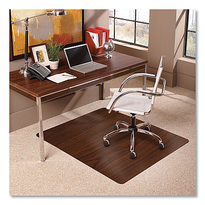 ES Robbins TrendSetter Chair Mat for Medium Pile Carpet, 36 x 48, Cherry (ESR119743)