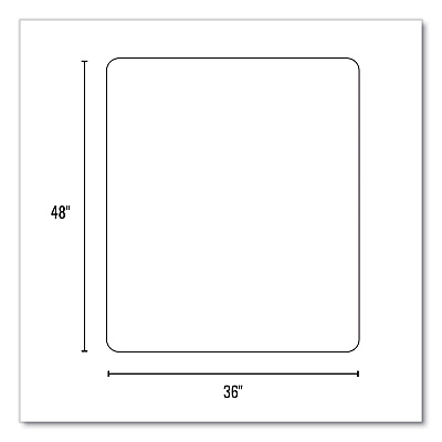 ES Robbins Trendsetter Chair Mat for Hard Floors, 36 x 48, Cherry (ESR119773)