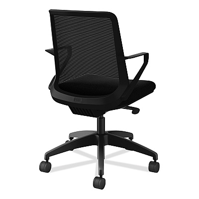 HON Cliq Office Chair, Supports Up to 300 lb, 17" to 22" Seat Height, Black Seat, Black Back, Black Base (HONCLQIMCU10T)