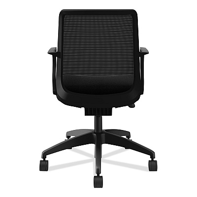 HON Cliq Office Chair, Supports Up to 300 lb, 17" to 22" Seat Height, Black Seat, Black Back, Black Base (HONCLQIMCU10T)