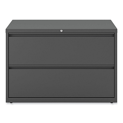 Alera Lateral File, 2 Legal/Letter-Size File Drawers, Charcoal, 42" x 18.63" x 28" (ALEHLF4229CC)