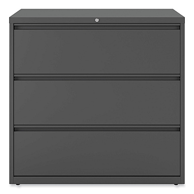 Alera Lateral File, 3 Legal/Letter/A4/A5-Size File Drawers, Charcoal, 42" x 18.63" x 40.25" (ALEHLF4241CC)