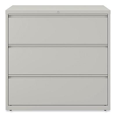 Alera Lateral File, 3 Legal/Letter/A4/A5-Size File Drawers, Light Gray, 42" x 18.63" x 40.25" (ALEHLF4241LG)