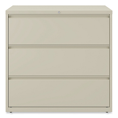 Alera Lateral File, 3 Legal/Letter/A4/A5-Size File Drawers, Putty, 42" x 18.63" x 40.25" (ALEHLF4241PY)
