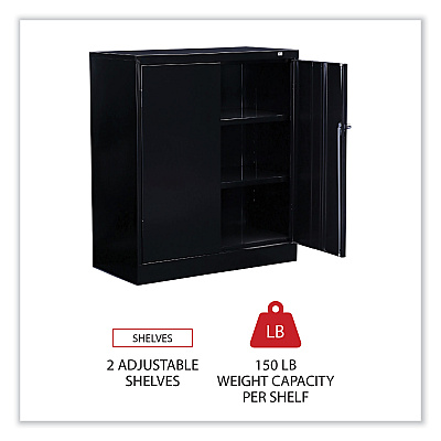 Alera Standard Assembled Storage Cabinet, 36w x 18d x 42h, Black (ALECME4218BK)