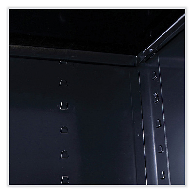 Alera Standard Assembled Storage Cabinet, 36w x 18d x 42h, Black (ALECME4218BK)