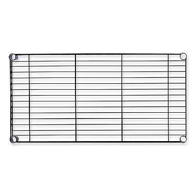 Alera Wire Shelving Garment Rack, 30 Garments, 36w x 18d x 75h, Black (ALEGR363618BL)