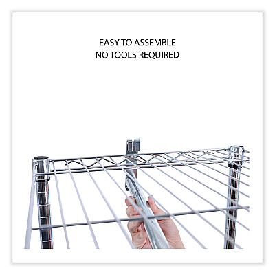 Alera Wire Shelving Garment Rack, 30 Garments, 36w x 18d x 75h, Silver (ALEGR363618SR)