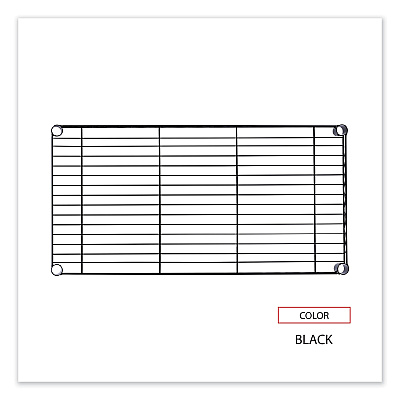 Alera Industrial Wire Shelving Extra Wire Shelves, 36w x 18d, Black, 2 Shelves/Carton (ALESW583618BL)