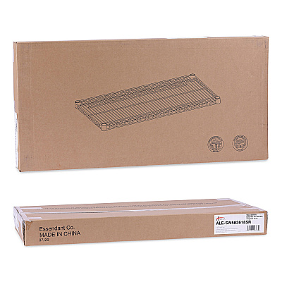 Alera Industrial Wire Shelving Extra Wire Shelves, 36w x 18d, Silver, 2 Shelves/Carton (ALESW583618SR)