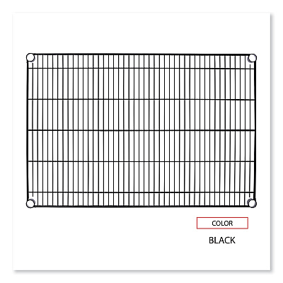 Alera Industrial Wire Shelving Extra Wire Shelves, 36w x 24d, Black, 2 Shelves/Carton (ALESW583624BL)