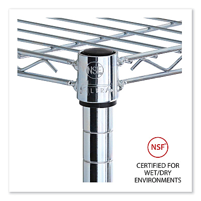 Alera Industrial Wire Shelving Extra Wire Shelves, 36w x 24d, Silver, 2 Shelves/Carton (ALESW583624SR)