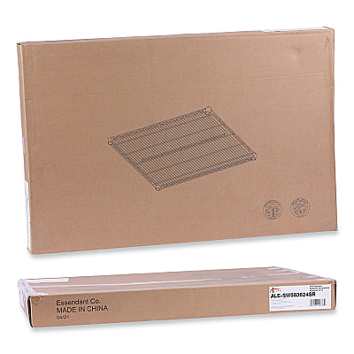 Alera Industrial Wire Shelving Extra Wire Shelves, 36w x 24d, Silver, 2 Shelves/Carton (ALESW583624SR)