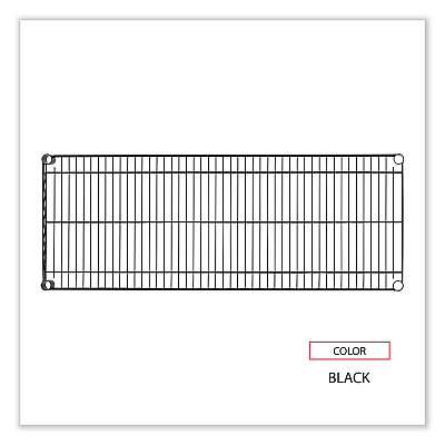 Alera Industrial Wire Shelving Extra Wire Shelves, 48w x 18d, Black, 2 Shelves/Carton (ALESW584818BL)