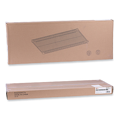 Alera Industrial Wire Shelving Extra Wire Shelves, 48w x 18d, Black, 2 Shelves/Carton (ALESW584818BL)