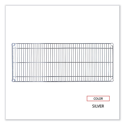 Alera Industrial Wire Shelving Extra Wire Shelves, 48w x 18d, Silver, 2 Shelves/Carton (ALESW584818SR)