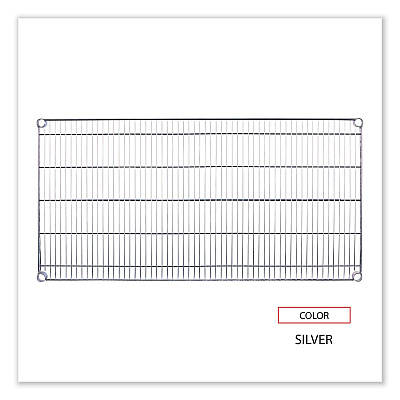 Alera Industrial Wire Shelving Extra Wire Shelves, 48w x 24d, Silver, 2 Shelves/Carton (ALESW584824SR)
