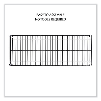 Alera 5-Shelf Wire Shelving Kit with Casters and Shelf Liners, 48w x 18d x 72h, Black Anthracite (ALESW654818BA)