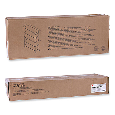 Alera 5-Shelf Wire Shelving Kit with Casters and Shelf Liners, 48w x 18d x 72h, Silver (ALESW654818SR)