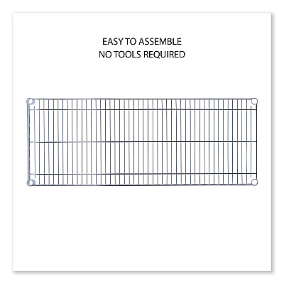 Alera 5-Shelf Wire Shelving Kit with Casters and Shelf Liners, 48w x 18d x 72h, Silver (ALESW654818SR)