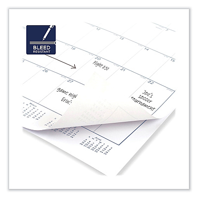AT-A-GLANCE Academic Monthly Wall Calendar, 15.5 x 22.75, White/Violet/Red Sheets, 12-Month (July-June): 2022-2023 (AY32823)