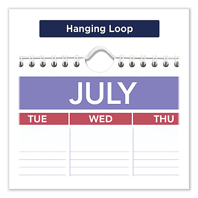 AT-A-GLANCE Academic Monthly Wall Calendar, 15.5 x 22.75, White/Violet/Red Sheets, 12-Month (July-June): 2022-2023 (AY32823)